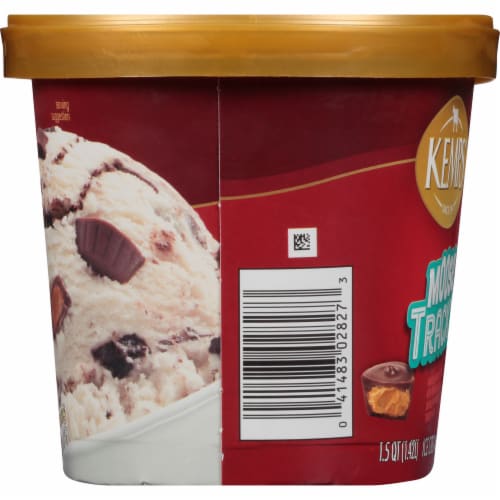 Kemps Moose Tracks Ice Cream Tub Perspective: left