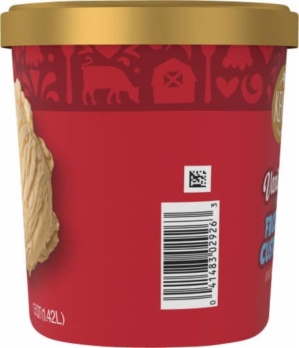 Kemps Old Fashioned Vanilla Custard Ice Cream Tub Perspective: left