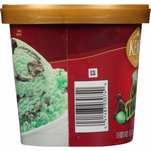 Kemps Mint Cow Tracks Ice Cream Perspective: left