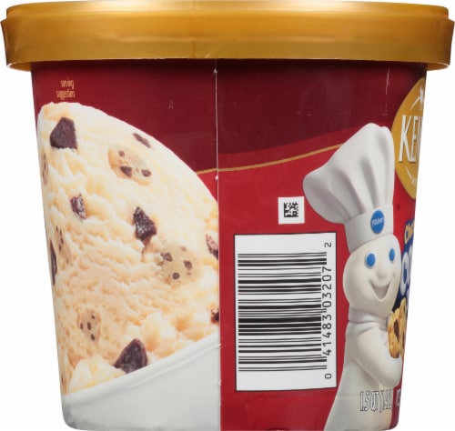 Kemps® Chocolate Chip Pillsbury Cookie Dough Ice Cream Tub Perspective: left