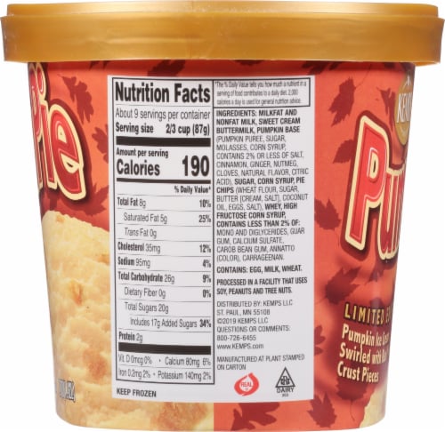 Kemps Limited Edition Pumpkin Pie Ice Cream Perspective: left