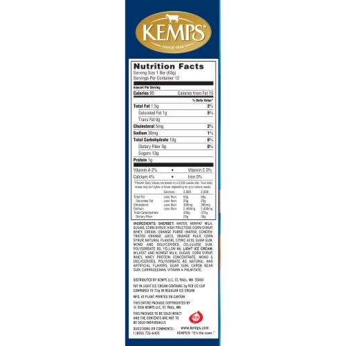 Kemps® Orange Cream Bars Perspective: left