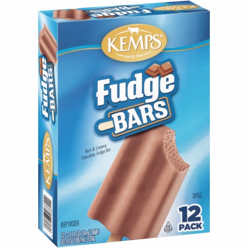 Kemps Fudge Frozen Dairy Dessert Bars Perspective: left
