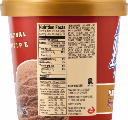 Kemps Old Fashioned Chocolate Malt Shoppe Ice Cream Perspective: left