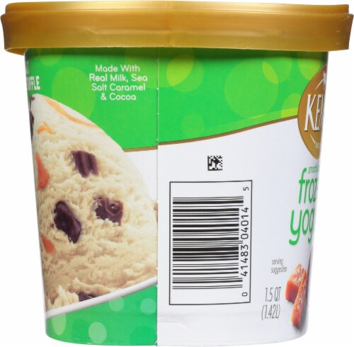 Kemps Smooth & Creamy Sea Salt Caramel Truffle Frozen Yogurt Perspective: left