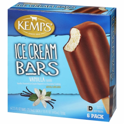 Kemps Vanilla Ice Cream Bars Perspective: left