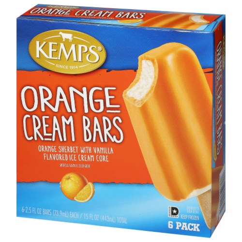 Kemps Orange Cream Ice Cream Bars Perspective: left