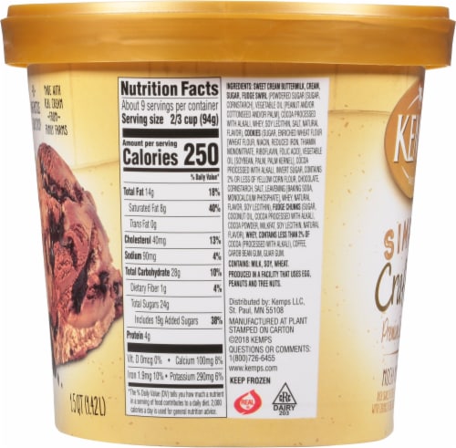 Kemps Simply Crafted Mocha Mudslide Ice Cream Tub Perspective: left