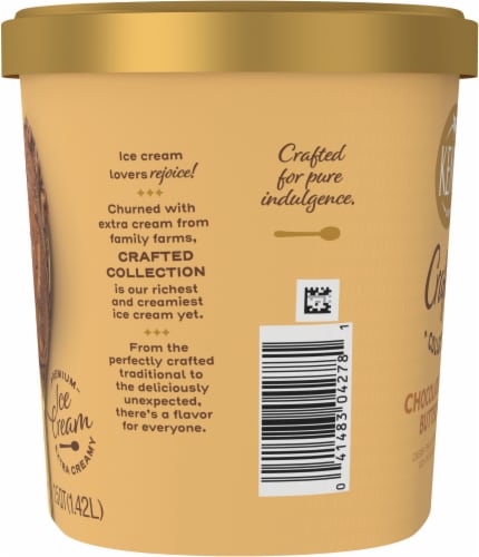 Kemps® Simply Crafted Chocolate Peanut Butter Bliss Ice Cream Tub Perspective: left