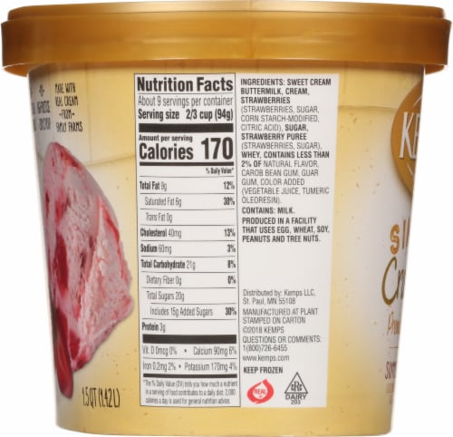 Kemps® Simply Crafted Strawberry Ice Cream Perspective: left