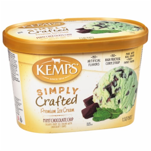 Kemps® Simply Crafted Mint Chocolate Chip Premium Ice Cream Perspective: left