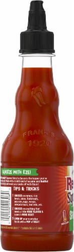 Frank's RedHot Squeeze Sriracha Sauce Perspective: left