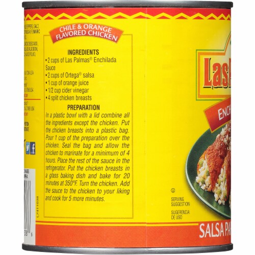 Las Palmas Hot Enchilada Sauce Perspective: left