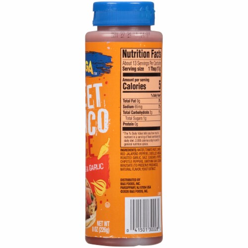Ortega Asada 3 Chile & Garlic Street Taco Sauce Perspective: left