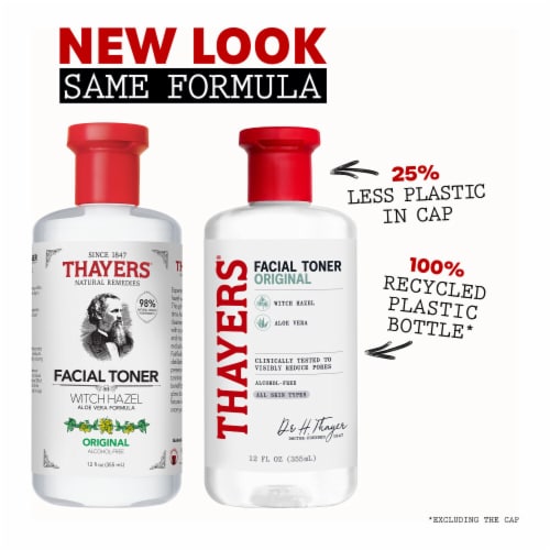 Thayers Natural Remedies Witch Hazel Toner Alcohol Free Original Perspective: left
