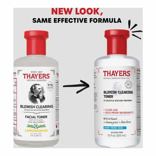 Thayers Natural Remedies Witch Hazel Blemish Clearing Toner Alcohol Free Perspective: left