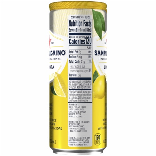 San Pellegrino Sparkling Lemon Beverage Perspective: left