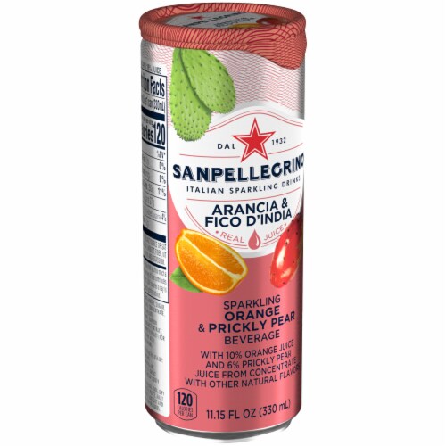 San Pellegrino Sparkling Prickly Pear & Orange Beverage Perspective: left