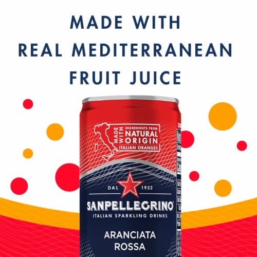 S. Pellegrino Aranciata Rossa Sparkling Water Perspective: left