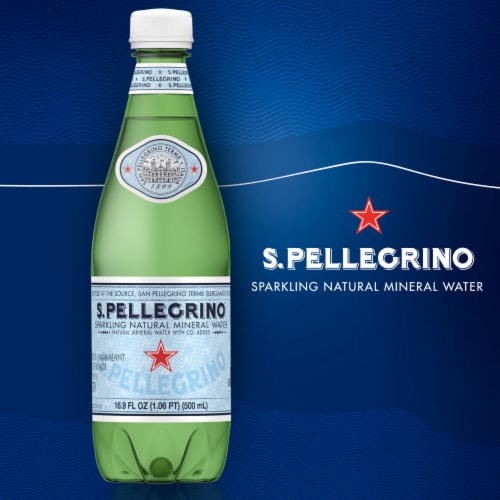 San Pellegrino® Natural Mineral Sparkling Bottled Water Perspective: left