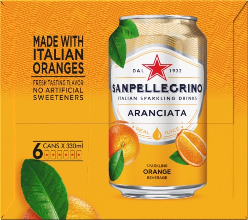 Sanpellegrino® Aranciata Sparkling Orange Beverage Perspective: left