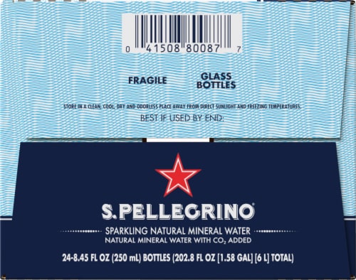 S. Pellegrino® Sparkling Natural Mineral Water Perspective: left