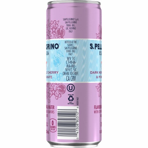 S. Pellegrino® Dark Morello Cherry & Pomegranate Flavored Mineral Water Perspective: left