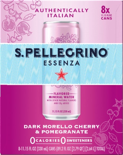 S.Pellegrino® Essenza Dark Morello Cherry & Pomegranate Mineral Water Perspective: left