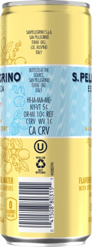 S.Pellegrino® Essenza Lemon & Zest Flavored Mineral Water Perspective: left