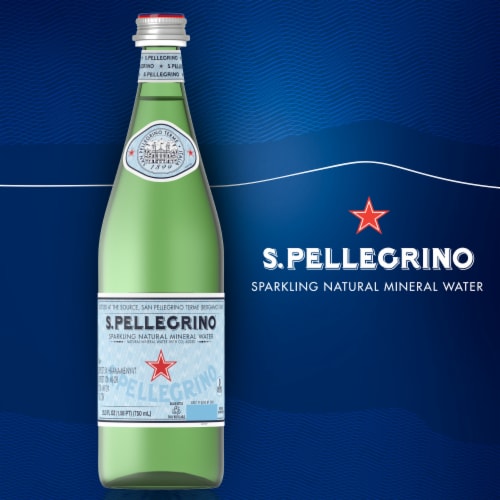 San Pellegrino® Natural Mineral Sparkling Bottled Water Perspective: left