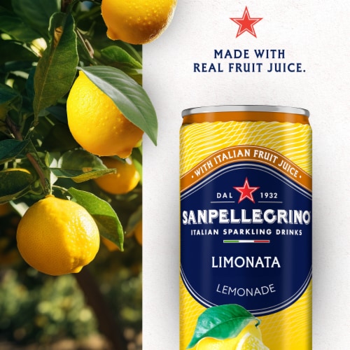 Sanpellegrino Italian Sparkling Drink Limonata Sparkling Lemon Beverage Perspective: left