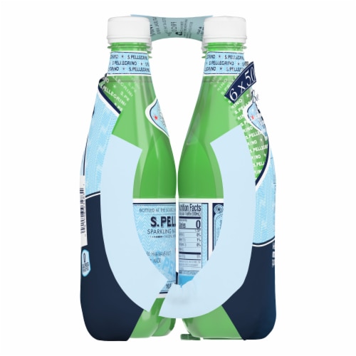 S Pellegrino® Natural Mineral Sparkling Bottled Water Perspective: left