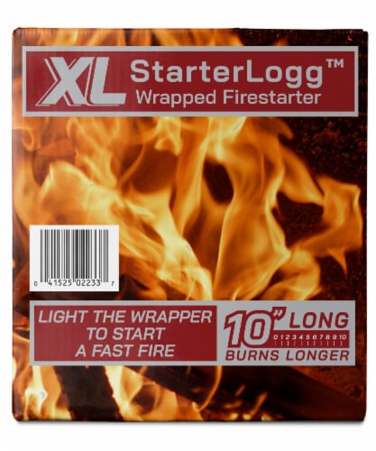 Pine Mountain® Firestarter XL Wrapped Starter Logg™ Perspective: left