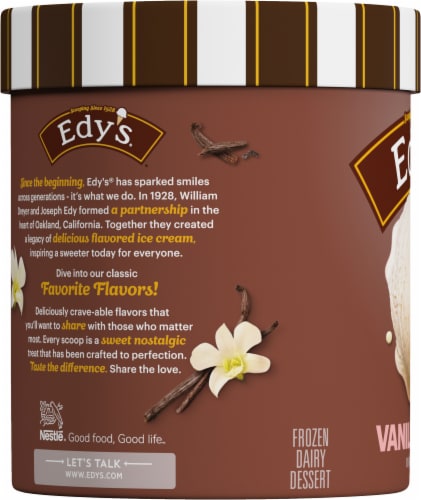 Dreyer's/Edy's® Vanilla Bean Ice Cream Tub Perspective: left
