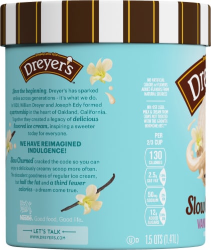 Dreyer's/Edy's™ Slow Churned Vanilla Bean Light Ice Cream Tub Perspective: left