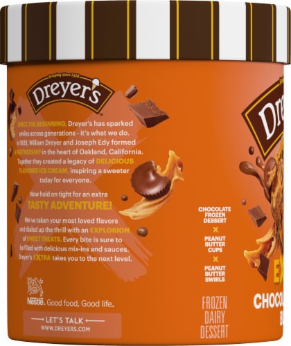 Dreyer's/Edy's™ Grand Chocolate Peanut Butter Path Ice Cream Tub Perspective: left
