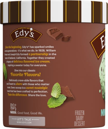 Dreyer's/Edy's™ Grand Mint Chocolate Chip Ice Cream Tub Perspective: left