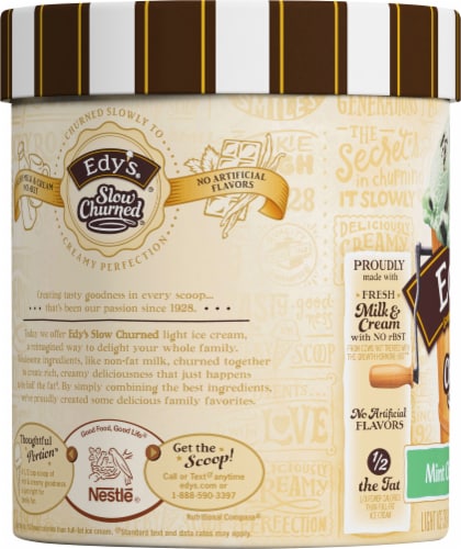 Edy's® Slow Churned® Mint Chocolate Chip Light Ice Cream Perspective: left