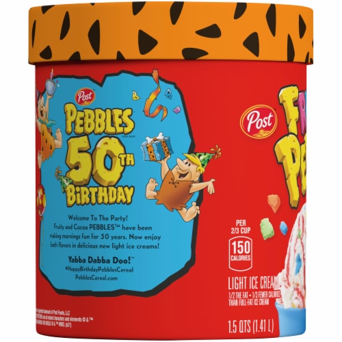 Fruity Pebbles Cereal Milk Ice Cream Perspective: left