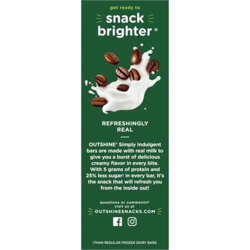 Outshine Simply Indulgent Creamy Coffee Frozen Dairy Dessert Bars Perspective: left