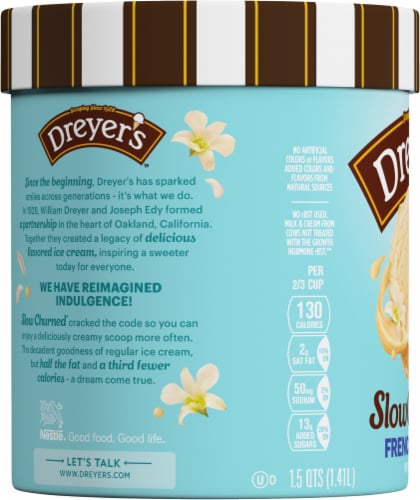 Dreyers/Edy's® Slow Churned® French Vanilla Light Ice Cream Tub Perspective: left