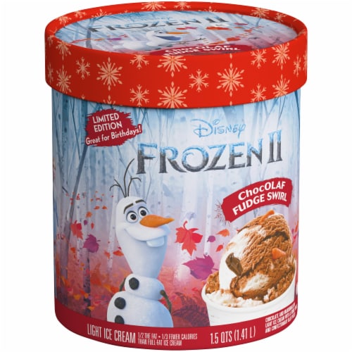 Disney Frozen 2 ChocOLAF Fudge Swirl Ice Cream Perspective: left