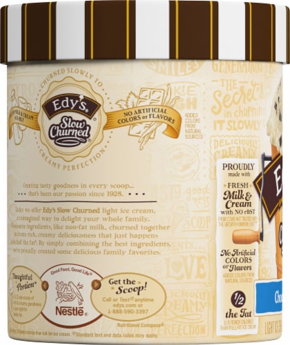Dreyer's/Edy's™ Slow Churned® Chocolate Chip Light Ice Cream Tub Perspective: left