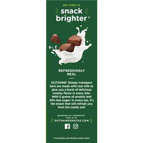 Outshine Simply Indulgent Creamy Chocolate Dairy Bars Perspective: left