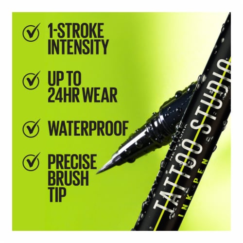 Maybelline Tattoo Studio Eyeliner Ink Pen 881 Matte Black Perspective: left