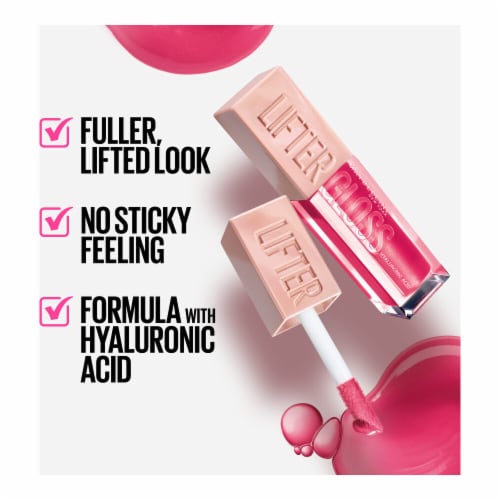 Maybelline Lifter Gloss with Hyaluronic Acid 22 Peach Ring Perspective: left