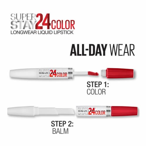 Maybelline Super Stay 24 2-Step Liquid Lipstick 5 Everlasting Wine Perspective: left