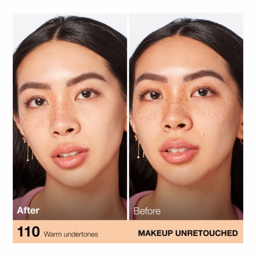 Maybelline Fit Me Dewy + Smooth Liquid Foundation 110 Porcelain Perspective: left