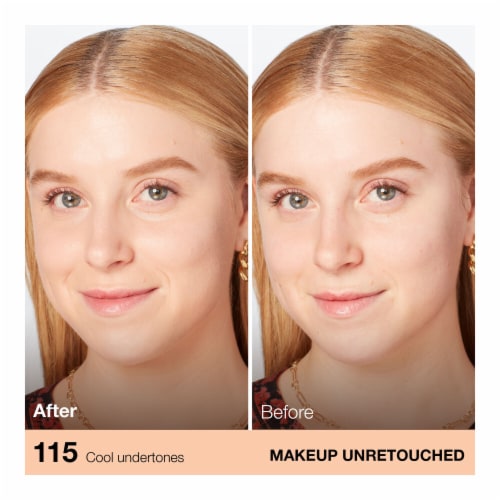 Maybelline Fit Me Dewy + Smooth Liquid Foundation 115 Ivory Perspective: left