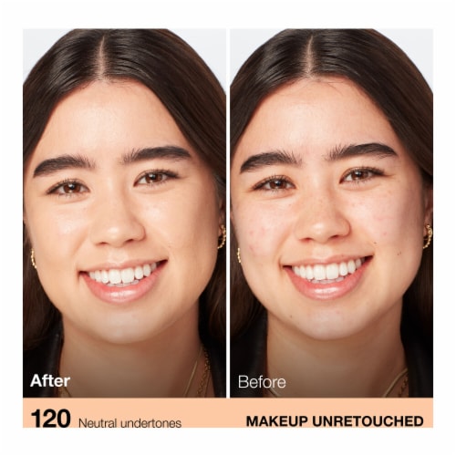 Maybelline Fit Me Dewy + Smooth Liquid Foundation Makeup with SPF 18 Classic Ivory Perspective: left